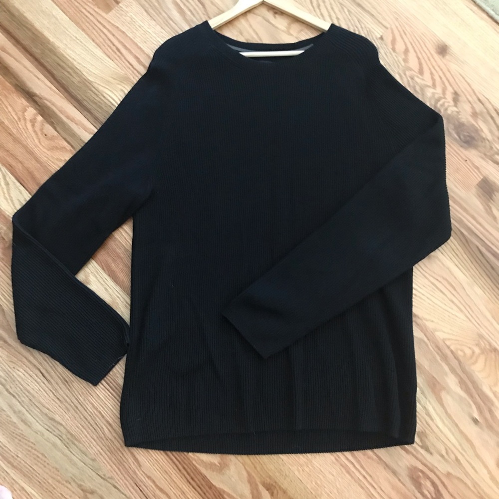 Men’s Black Ribbed Sweater